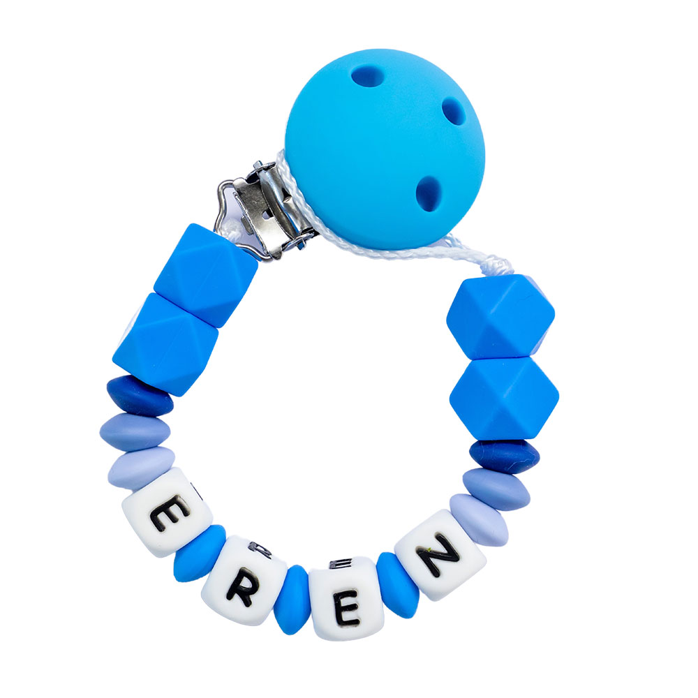 Nuggikette aus Silikon Blau