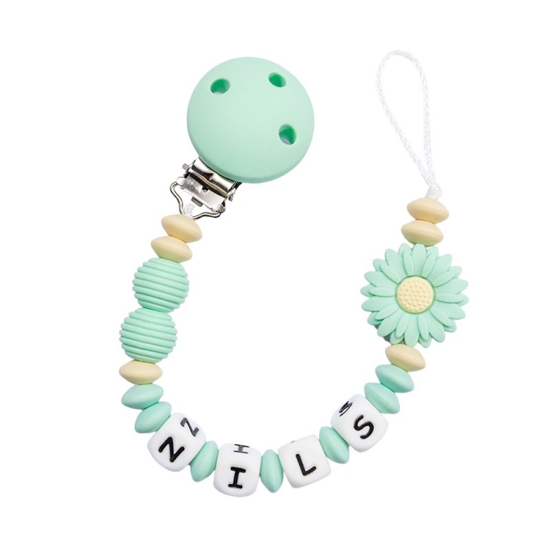 Nuggikette Mint Blume mit Name